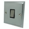 Nouveau Satin Chrome Intermediate Light Switch - Click to see large image