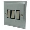 Nouveau Satin Chrome Light Switch - Click to see large image