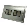Nouveau Satin Chrome Light Switch - Click to see large image