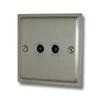 Nouveau Satin Nickel TV Socket - Click to see large image