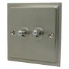 Nouveau Satin Nickel Toggle (Dolly) Switch - Click to see large image