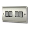 Nouveau Satin Nickel Light Switch - Click to see large image