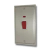 Nouveau Satin Nickel Cooker (45 Amp Double Pole) Switch - Click to see large image