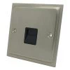Nouveau Satin Nickel Telephone Extension Socket - Click to see large image