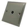 Nouveau Satin Nickel TV Socket - Click to see large image