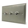 Nouveau Satin Nickel Toggle (Dolly) Switch - Click to see large image