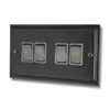 Nouveau Dark Pewter Light Switch - Click to see large image