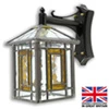 Ettington - Amber Outdoor Leaded Lantern | Porch Light