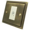 Rope Edge Antique Brass PIR Switch - Click to see large image
