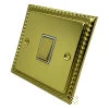Rope Edge Polished Brass Light Switch - Click to see large image