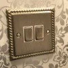 Rope Edge Satin Nickel Light Switch - Click to see large image
