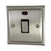 Rope Edge Satin Nickel 20 Amp Switch - Click to see large image