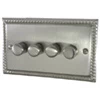 Rope Edge Satin Nickel LED Dimmer - Click to see large image