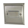 Rope Edge Satin Nickel Fan Isolator - Click to see large image
