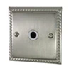 Rope Edge Satin Nickel Flex Outlet Plate - Click to see large image