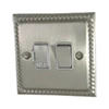 Rope Edge Satin Nickel Switched Fused Spur - Click to see large image