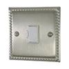 Rope Edge Satin Nickel Unswitched Fused Spur - Click to see large image