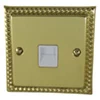 Rope Edge Classic Polished Brass Telephone Master Socket - Click to see large image