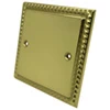 Rope Edge Classic Polished Brass Blank Plate - Click to see large image