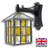 Harvington - Amber  Outdoor Leaded Lantern | Porch Light