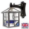 Lechlade - Blue Outdoor Leaded Lantern | Porch Light