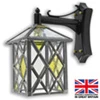 Ledbury - Amber Outdoor Leaded Lantern | Porch Light
