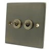 Trim Antique Brass Toggle (Dolly) Switch - Click to see large image