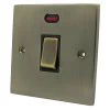 Trim Antique Brass 20 Amp Switch - Click to see large image
