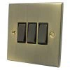 Trim Antique Brass Intermediate Switch and Light Switch Combination - Click to see large image