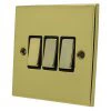 Trim Polished Brass Intermediate Switch and Light Switch Combination - Click to see large image