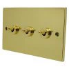 Trim Polished Brass Toggle (Dolly) Switch - Click to see large image