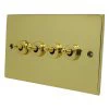 Trim Polished Brass Toggle (Dolly) Switch - Click to see large image