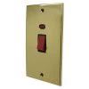 Trim Polished Brass Cooker (45 Amp Double Pole) Switch - Click to see large image