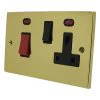 Trim Polished Brass Cooker (45 Amp Double Pole) Switch - Click to see large image
