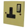 Trim Polished Brass Switched Plug Socket - Click to see large image