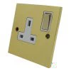 Trim Polished Brass Switched Plug Socket - Click to see large image