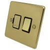 Trim Rounded Polished Brass Switched Fused Spur - Click to see large image