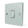Trim Rounded Polished Chrome Light Switch - Click to see large image