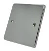 Trim Rounded Polished Chrome Blank Plate - Click to see large image