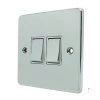 Trim Rounded Polished Chrome Intermediate Switch and Light Switch Combination - Click to see large image