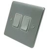 Trim Rounded Satin Chrome Light Switch - Click to see large image
