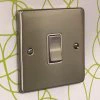 Trim Rounded Satin Nickel Intermediate Light Switch - Click to see large image