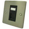 Trim Rounded Satin Nickel RJ45 Network Socket - Click to see large image
