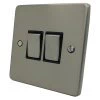 Trim Rounded Satin Nickel Light Switch - Click to see large image