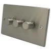 Trim Rounded Satin Nickel LED Dimmer - Click to see large image