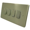 Trim Rounded Satin Nickel Light Switch - Click to see large image