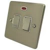 Trim Rounded Satin Nickel Switched Fused Spur - Click to see large image