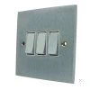 Trim Satin Chrome Intermediate Switch and Light Switch Combination - Click to see large image