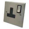 Trim Satin Nickel Switched Plug Socket - Click to see large image
