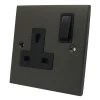 Trim Silk Bronze Switched Plug Socket - Click to see large image
